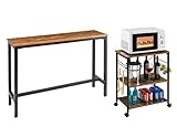Mr IRONSTONE 3-Tier Kitchen Baker's Rack Utility Microwave Oven Stand Storage Cart Workstation Shelf...
