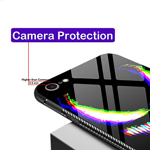 Iphone 8 Plus Case,Wonderful Mask Iphone 7 Plus Case,Pattern Design Shockproof Non-Slip Tempered Glass Case For Apple Iphone 8 Plus/7 Plus #TOP5