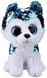 Perro de peluche de 15 cm Ty - Flippables Small-Peluche Lentejuelas Slush Le Perro 15 cm, TY36671, Multicolor, Talla Única
