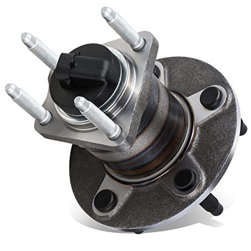Auto Dynasty Factory Style Rear Wheel Bearing Hub Assembly with ABS Sensor Plug Compatible with Chevy Cobalt HHR Malibu Pontiac G5 G6 Saturn Aura Ion 2004-2012, Driver or Passenger Side, Bare Steel