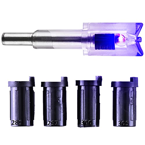 Ellen Archery Lighted Archery Nock Out Crossbow Half Moon Nock With Precision Bushings To Fit The 4 Most Common Carbon Bolts - .285Inch.297Inch .300Inch And .305Inch Id Bolts(Pack Of 3) (Blue) #TOP8