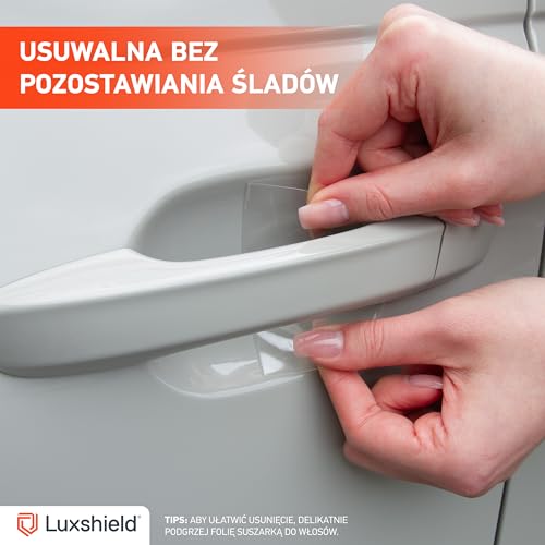 Luxshield folia ochronna na klamki kompatybilny z VW Taigo CS I 2021-2026 - ochrona przed zarysowaniami, folia ochronna na lakier – przezroczysta błyszcząca
