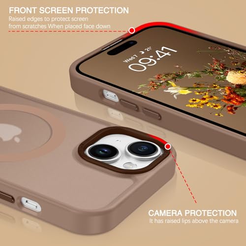 Coque iPhone 15 Plus marron pour protéger votre téléphone en voyage