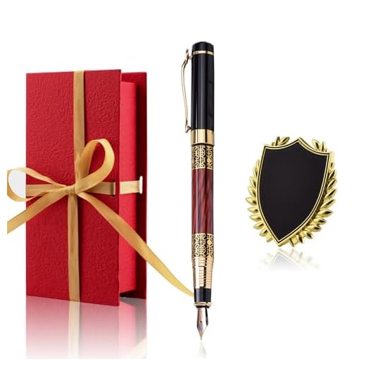 Yastar Pluma estilográfica personalizada, con insignia personalizada, bonito juego de bolígrafos de regalo grabado con tus nombres de mensajes, nombres de empresa, número de teléfono en bolígrafo