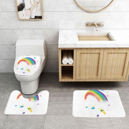Tapis de bain absorbant WHJSSF et durable, lot de 3 - 4