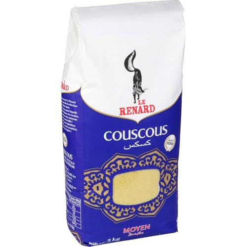 Couscous moyen LE RENARD semoule de blé dur de qualité supérieure 2x5 kg