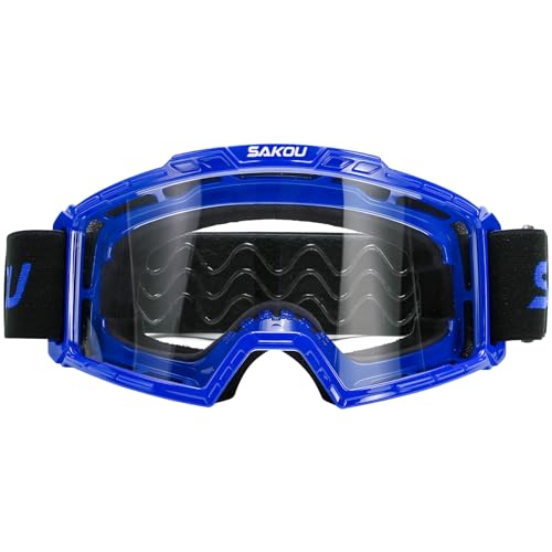 SAKOU Anti-buée Lunettes Moto Cross Enfants et Adolescents, pour moto, Motocross, Vélo Tout-terrain et Quad, pour Garçons et Filles âgés de 3 à 12 ans...