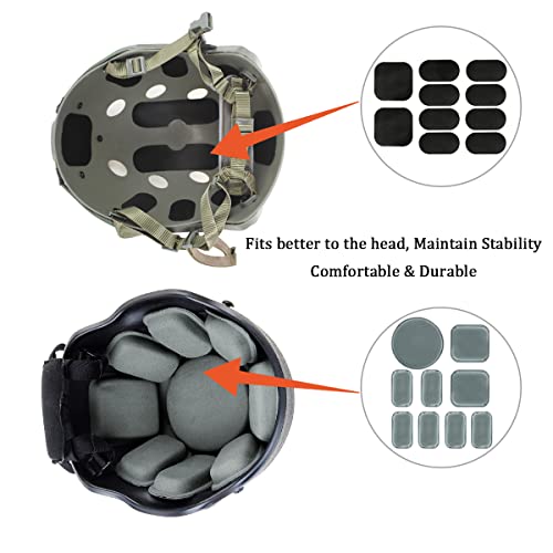 image for Yzpacc Universal Airsoft Helmet Pads, Tactical Helmet Replacement Foam