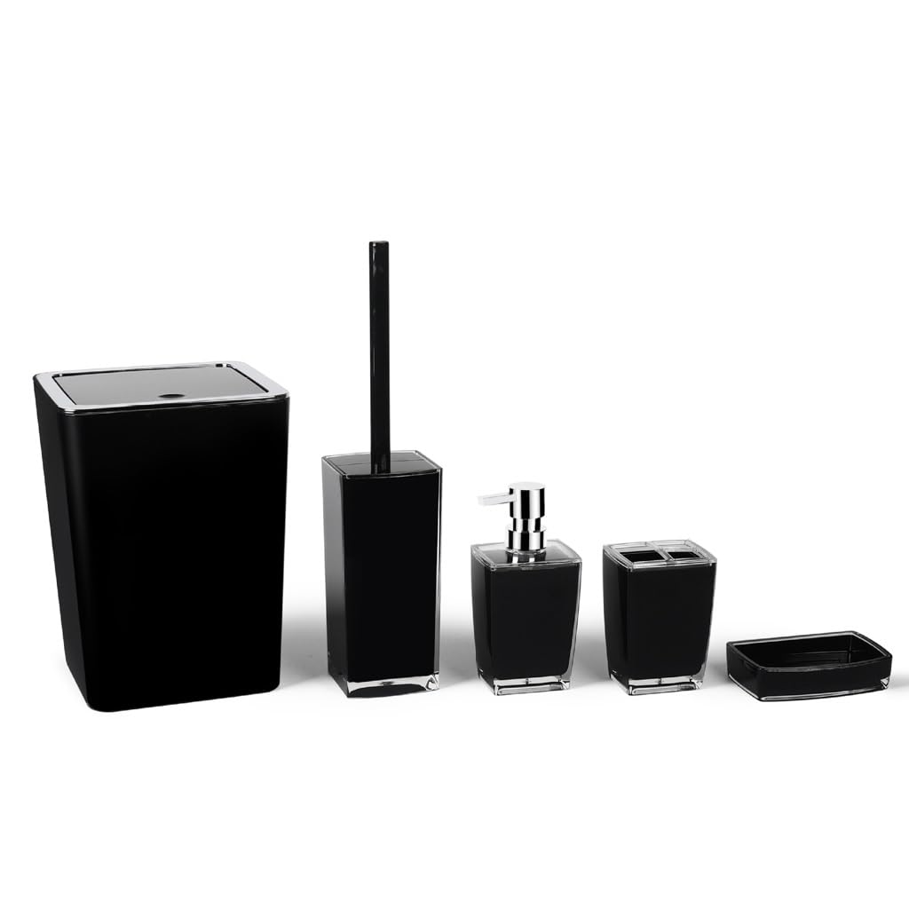 DUYHBAWRS Bathroom Set Ceramic Toiletries Soap Box Toothbrush Holder Hand Sanitizer Bottle(D)