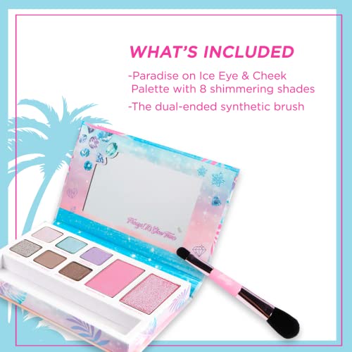 Petite 'N Pretty - Paradise On Ice Eye And Cheek Palette For Kids, Children, Tweens And Teens - Glittering Shades - Made In The Usa #TOP3