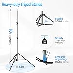 EMART Back Drop Adjustable Stand, 10x20 Backdrop Stand Heavy Duty Photography Background Support System Kit with 300° Angle Rotatable Connector and 8 Spring Clamps for Parties, Wedding, Photo Studio - Image 5