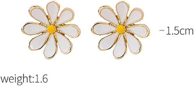 Daisy Flower Stud Earrings.Cute Chrysanthemum Dangle Earring Little Sun Flower Drop Earring for Women Jewelry - Image 3