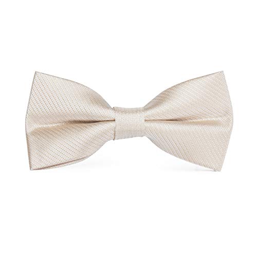 Image of Hi-Tie 5Pcs Mens Solid Color Silk Tie Satin Pretied Bowtie Lapel Pin for Men Handkerchief Cufflink Wedding Gift Box