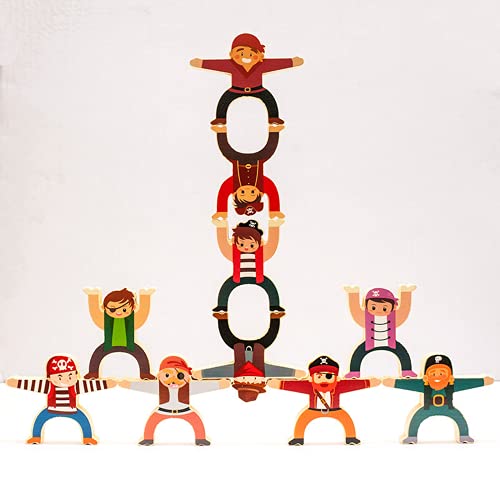 Supermodable Levignon apilado alto Educaci�n temprana Padreni�o juego Ni�os Puzzle Pirate Fuerte equilibrio Juguetes 35 a�os