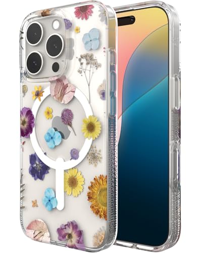 Coque iPhone 16 Pro Milan Snap ZAGG avec motifs floraux et protection MagSafe