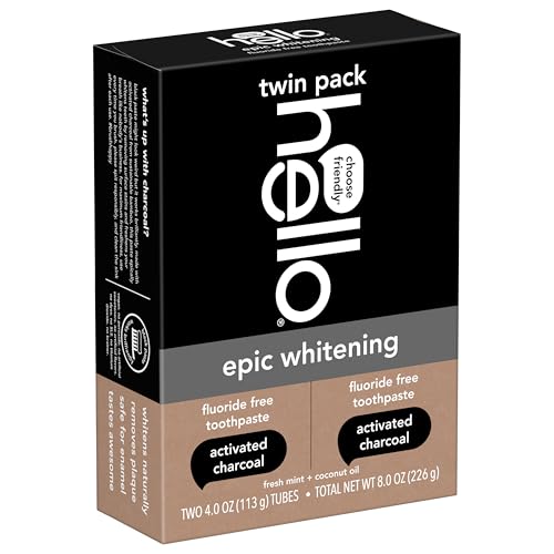 image for Hello Activated Charcoal Epic Teeth Whitening Fluoride Free Toothpaste