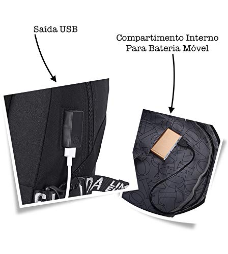 Mochila Unissex Premium Para Notebook de até 15,6 Polegadas