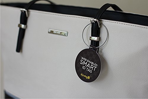 Dynotag® Web Enabled Smart Deluxe Steel Luggage Id Tag & Braided Steel Loop, With Dynoiq™ & Lifetime Recovery Service (Brown) #TOP5