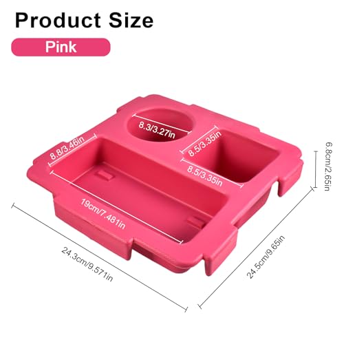 Top Cup Holder Topper Tray for Bogg Bag X-Large, Waterproof EVA Drink Holder Snack Tray for Large Bogg Bag Accessories - Half Lid Accessories for Bogg Bag Storage Organizer Divider, Coral Red by HushDream - Image 9