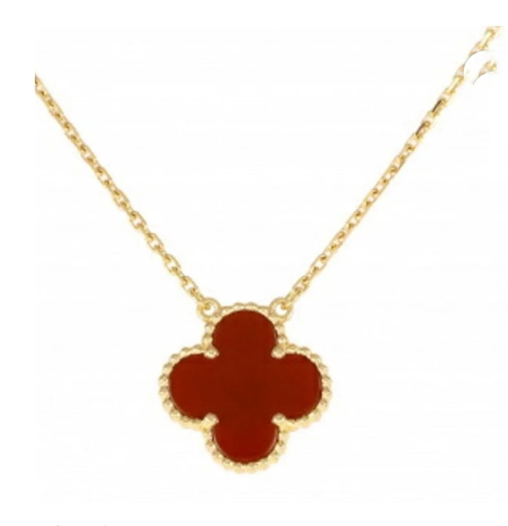 V FASHION JEWELLERY Flower Pendant Necklace Stainless Steel Gold Plated for women & girls Red Color (B0CLSMR1NG) Amazon Price History, Amazon Price Tracker