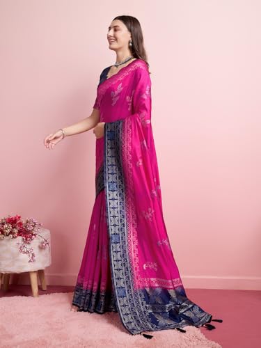 DOI MOI pink banarasi silk saree – image 3
