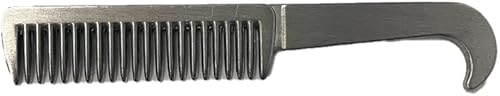 TuffRider Aluminum Comb with Handle- Silver- 6 1/2"