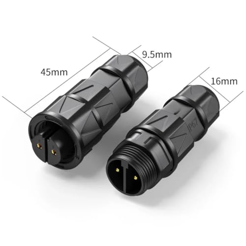 Conector de cable industrial M19 4P de 20A sin soldadura y a tornillo 6