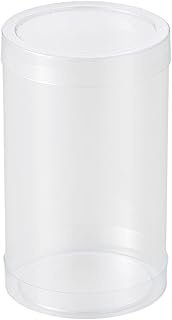 【10個】円筒クリアケース かぶせ式 PVC 直径5.9×高さ9.8cm【 フタ かぶせ式 ギフトボックス 透明 円柱 ラッピング クリアケース ストア・エキスプレス 】 61-800-67-5_7274-378