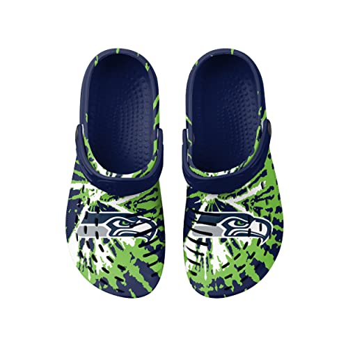 Image of FOCO Mens NFL Team Logo Tie-dye Garden Water Sandals Shoes Slipper Clogs with Strap