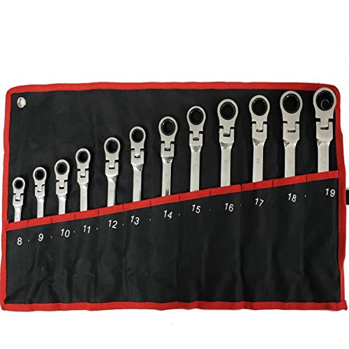 Fymlok Combination Spanner Chrome Vanadium Steel Wrench, Car Repair Kit, Key Set, Tool Set, Ratchet Wrench Set, Hand Tool Set, Car Wrench Set, Key Set Ratchet Spanner(12PCS)