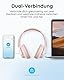 soundcore by Anker Q20i kabelloser Bluetooth Over-Ear-Kopfhörer mit Hybrid Active Noise Cancelling, 40h Spielzeit im ANC-Modus, Hi-Res Audio, tiefer Bass, Personalisierung per App(Rosa)