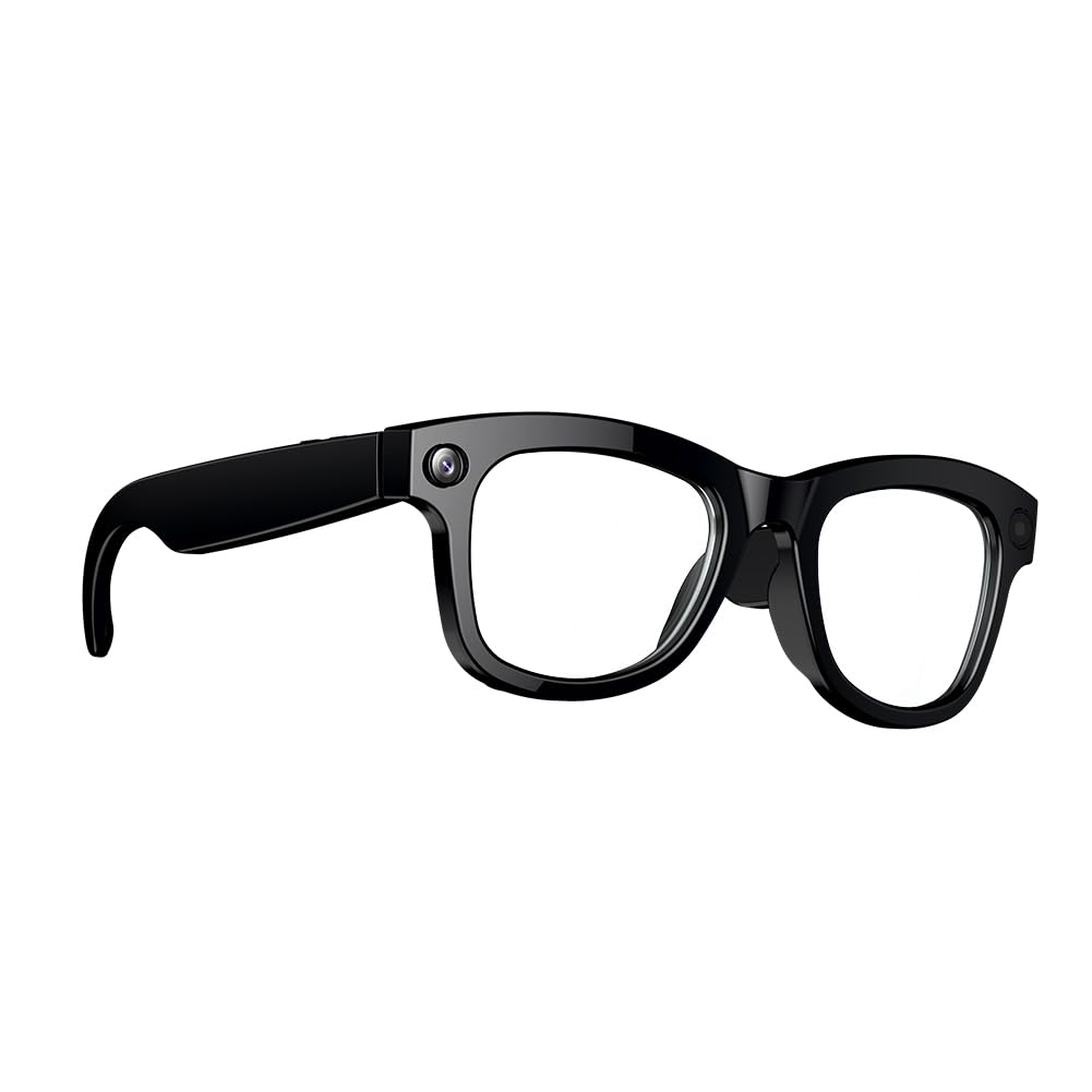 Occhiali intelligenti， Occhiali con fotocamera anti-vibrazione HD da 500 W, traduzione AI, chiamate, cuffie Bluetooth, occhiali, registrazione video, scatto di foto, vetro trasparente