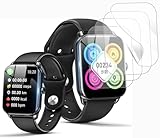 【4枚セット】対応 youbali スマートウォッチ 1.96インチ フィルム保護フィルム【JYJIEJIE】 気泡防止 極薄 撥水撥油 飛散防止 高透過率 反射低減 耐指紋 指紋防止高感度 24時間自動修復技術 装着簡単 youbali スマートウォッチ 1.96インチ フィルム TPU製