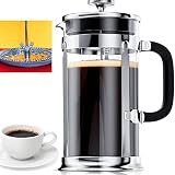coffee press French Press Coffee Maker with 2 Extra Screens, 34oz, French Press Stainless Steel 304