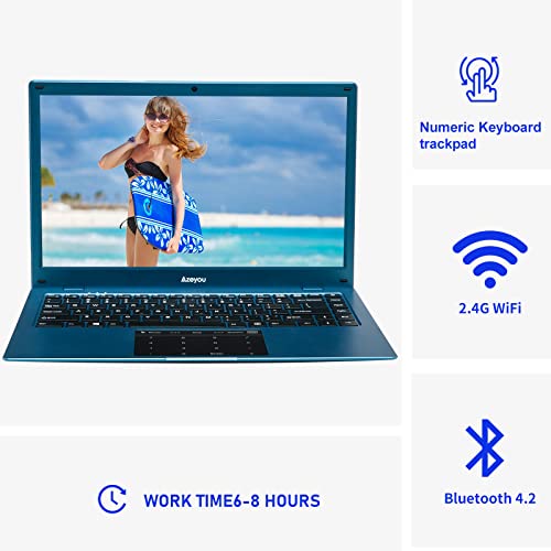 2022-Newest-Azeyou-141-Thin-Light-Business-Student-Laptop-Computer-up-to-28GHz-Intel-Celeron-N4020-Processor-4GB-DDR4-RAM-64GB-Storage-2MP-Webcam-WiFi-Bluetooth-Windows-11-Laptop-Blue