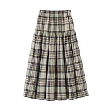 無印良品 婦人 マドラスチェックフレアスカート レディース BE1XKA5S アイボリーチェック 婦人S