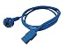 Produktbild ROLINE Netzkabel, gerade IEC-Buchse, blau, 1,8 m