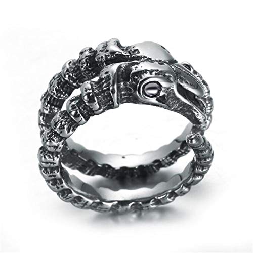 Elfasio Baphomet Ring Goat Satan Demon Devil Men Stainless Steel Rings Vintage Jewelry Size 10 #TOP3