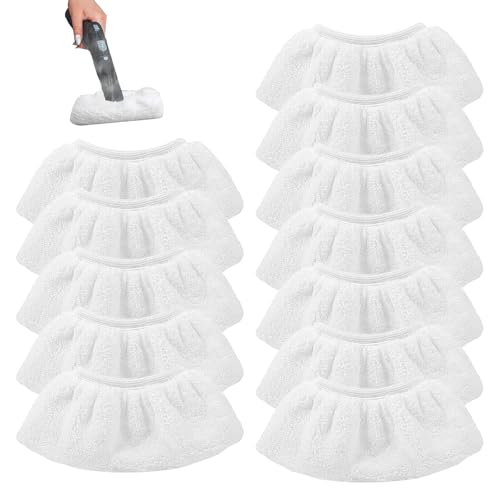 Mikrofaser Tuchset, 12 Stück Ersatztücher Zubehör, Dampfreiniger Mikrofaser Ersatztücher Set, Frottee Tuchset, Maschinenwaschbar, Für Kärcher Dampfreiniger Zubehör EasyFix SC 2, SC 3, SC 4, SC 5