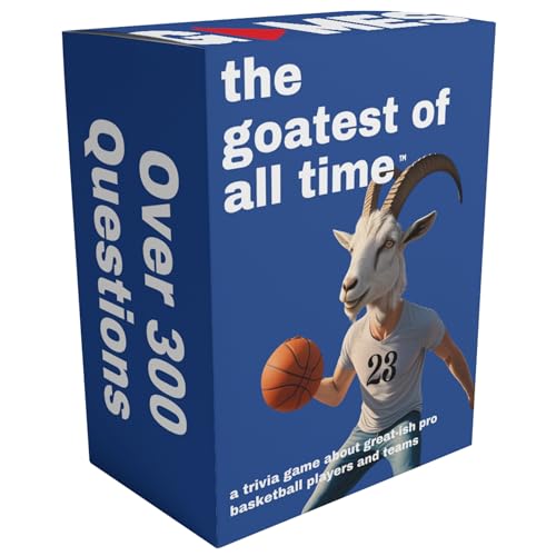 The Goatest of All Time – Basketball Trivia Game! 300 Trivia Questions on The Greatest pro Basketball Players, Teams and Coaches of All time. Perfect for Hoops Lovers and Game Nights.