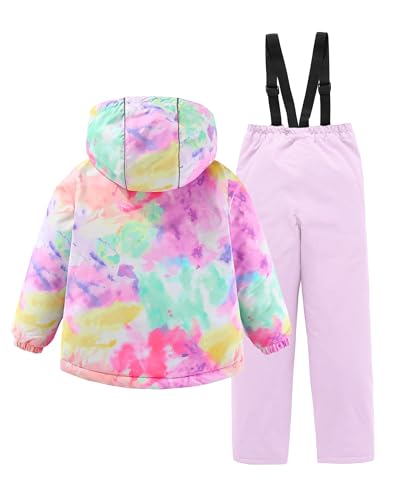 Image of M2C Boys Girls 2-Piece Snowsuit Thicken Patterned Ski Jackets and Pants