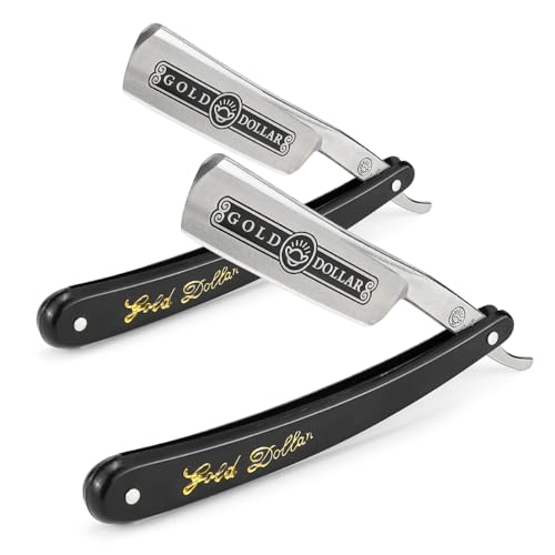 LNQ LUNIQI Herren Rasiermesser Bart Einschneidige Rasierklingen Rasiermesser Edelstahl Rasierer Barber Tools für Badezimmer Salon Friseur, Keine Klinge