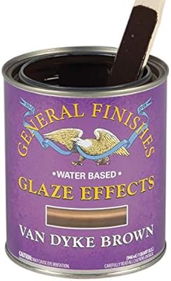 General Finishes Water Based Glaze Effects, 1 Quart, Van Dyke Brown