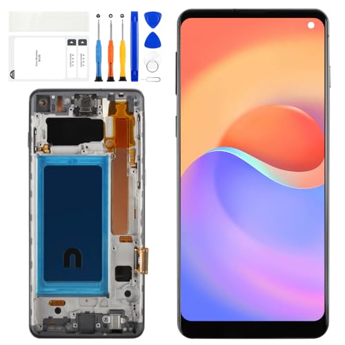 Galaxy S10 Screen Replacement for Samsung Galaxy S10 LCD Display Screen Assembly Replacement with Frame G973U G973FD SM-G973F LCD Touch Digitizer US Version(TFT,Fingerprint not Support)