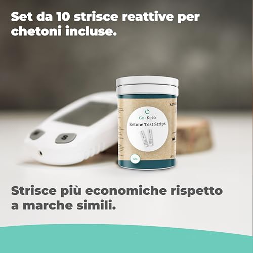 Misuratore Di Chetoni Go-Keto (Mg/Dl) Starter Set – Misuratore Chetonico Con 10 Strisce Reattive – Misura Facilmente La Chetosi Per La Dieta Chetogenica - 7