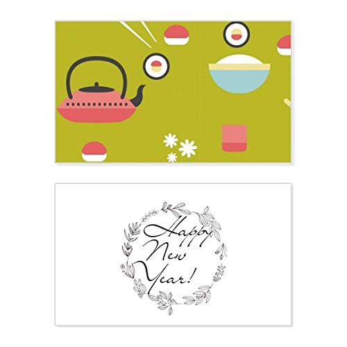 Taza de arroz con mensaje conmemorativo de año nuevo Sushi Japan para celebrar juntos