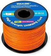 IMAGE Ultra - Strong 100% UHMWPE Braided Cord (1.8mm, 660LB) - 60m/196ft, Abrasion &amp; Flame Resist...
