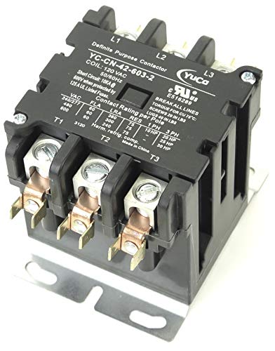 Product Deal Yuco YC-CN-42-603-2 3-Pole 60-Amp Definite Purpose Contactor 120V Coil fits Siemens Furnas 42EF35AF Best Cyber Deals 🔥 Yuco YC-CN-42-603-2 3-Pole 60-Amp Definite Purpose Contactor 120V Coil fits Siemens Furnas 42EF35AF