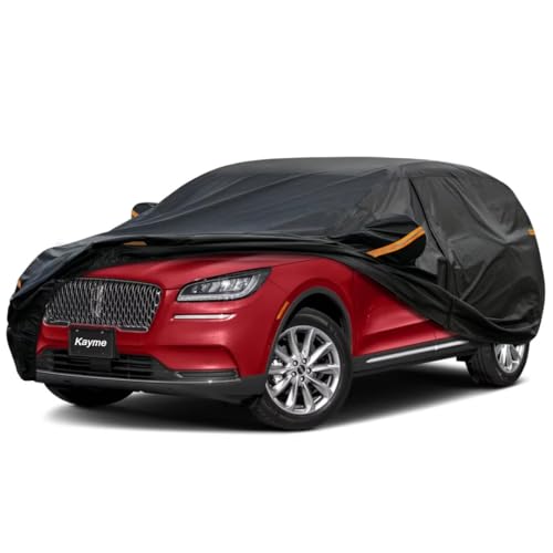 Kayme SUV Car Cover Fit for Lincoln Corsair (2019-2025) Automobiles All Weather Waterproof, Outdoor Cover Sun Rain Protection, with Lock and Zipper Do