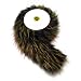 Furryvalley Nastro in pelliccia sintetica Racco Eco peluche artificiale per pantofole collare Scaldacollo 7cmx1.8Metri (nero maculato)